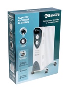 Обогреватель масляный Sakura SA-0329WG, 2000 Вт, до 20 м², 7 секций, механический, 3 режима 10971069