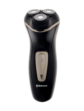 Электробритва Sakura SA-5417BK, роторная, 3 головик, триммер, чёрная 10971073