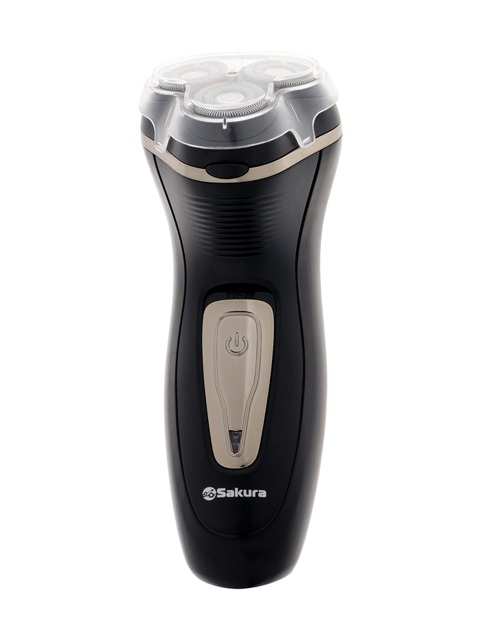Электробритва Sakura SA-5417BK, роторная, 3 головик, триммер, чёрная - фото 51881546
