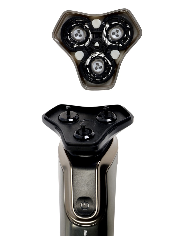 Электробритва Sakura SA-5433BK, роторная, 3 плавающие головки, LED дисплей, 5 Вт, АКБ, чёрная - фото 51881556