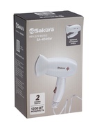 Фен Sakura SA-4049W, 1200 Вт, 2 температурных режима, 2 скорости, белый 10971075