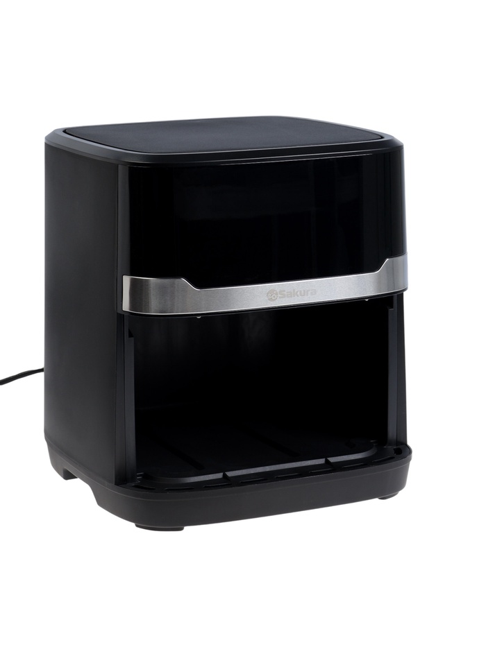 Аэрогриль Sakura SA-7689BK, 7 л, 1700 Вт, 10 программ, 80-200°С, сенсор, таймер, LED дисплей - фото 51881581