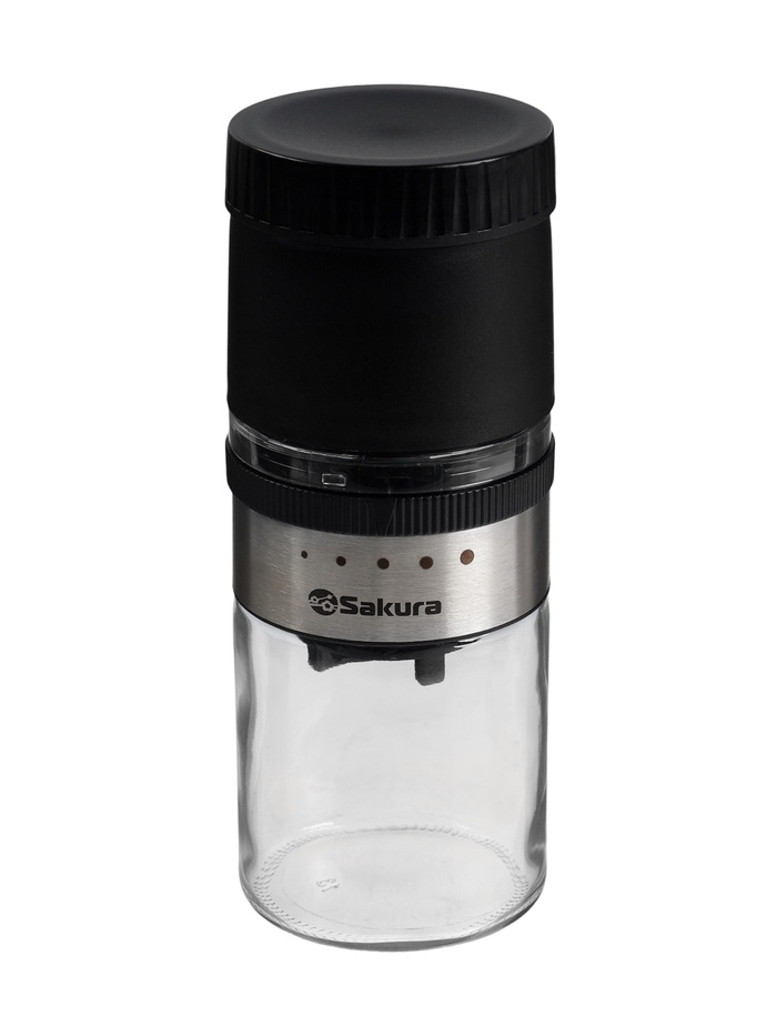 Кофемолка Sakura SA-6164, 3 в 1, мельница, стеклянная ёмкость для хранения, стакан для кофе - Фото 1