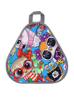 Ледянка мягкая треугольная Sova, голубой, рисунок МИКС 10964224