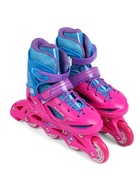 Коньки детские раздвижные BlackAqua, р. 30-33, для фитнеса, с роликовой платформой, мультиколор 10964198