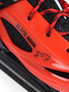 Коньки детские раздвижные BlackAqua, р. 30-33, для фитнеса, с роликовой платформой, красные, чёрные 10964201