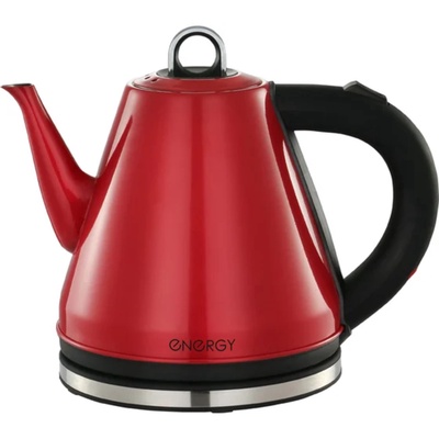 УЦЕНКА Чайник электрический ENERGY E-263, металл, 1.2 л, 950 Вт, красный