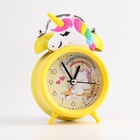 УЦЕНКА Часы - будильник настольные детские «Единорог», плавный ход, d=6.5 см, 12.5×7.5×5 см - Фото 2