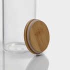 УЦЕНКА Банка для сыпучих продуктов с бамбуковой крышкой «Эко» 1.9 л, 10×28.5 см - Фото 6