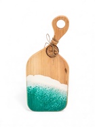 УЦЕНКА Доска разделочная авторская, с эпоксидной пищевой смолой,17×38×2.5 см, цельный кедр, рис. МИКС 7 - Фото 5