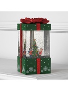 УЦЕНКА Фигура светодиодная "Подарок зеленый", 10х10х19 см, USB, музыка, Т/БЕЛЫЙ 10974423