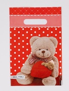 Пакет "Мишка с сердцем", полиэтиленовый с вырубной ручкой, 20х30 см, 30 мкм 10958829