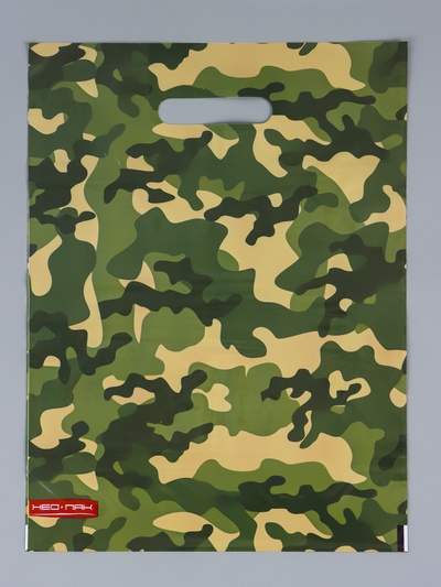 Пакет подарочный «Камуфляж», полиэтиленовый с вырубной ручкой 30×40 см, 60 мкм