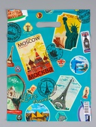 Пакет "Путешествие, полиэтиленовый с вырубной ручкой 30х40 см, 60 мкм 10958842