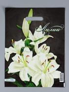 Пакет "Лилии, полиэтиленовый с вырубной ручкой 30х40 см, 60 мкм 10958852