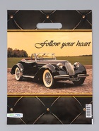 Пакет подарочный «Кабриолет», полиэтиленовый с вырубной ручкой 30×40 см, 60 мкм - Фото 2