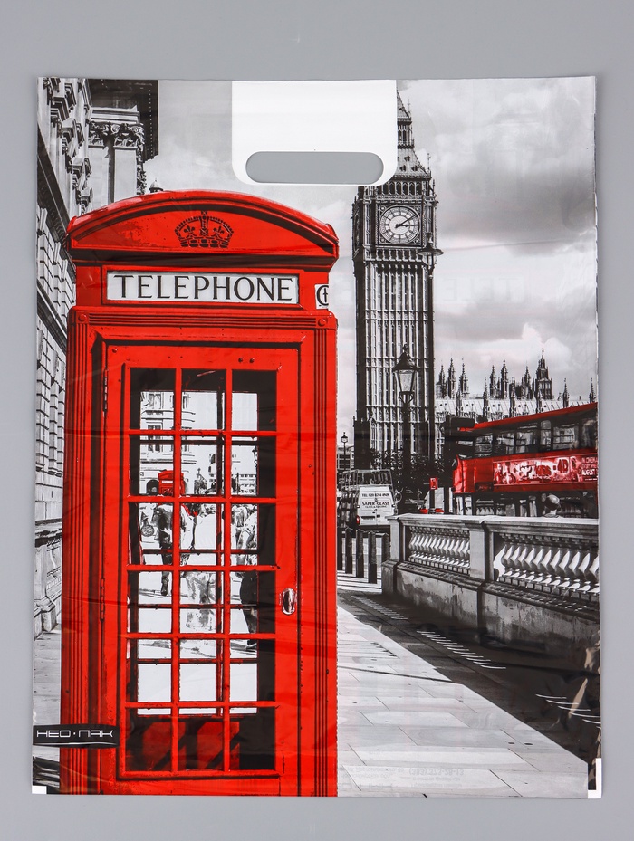 Пакет «Бен», полиэтиленовый с вырубной ручкой, 37×46 см, 30 мкм - Фото 1