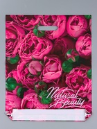 Пакет "Розовые бутоны, полиэтиленовый с вырубной ручкой, 38х45 см, 60 мкм 10958867