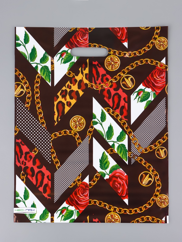 Пакет «Гламур», полиэтиленовый с вырубной ручкой 38×47 см, 60 мкм - Фото 1