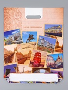 Пакет «Городская архитектура», полиэтиленовый с вырубной ручкой, 38×47 см, 60 мкм - Фото 2