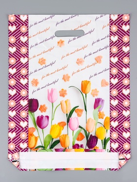 Пакет подарочный «Для тебя», полиэтиленовый с вырубной ручкой, 38?47 см, 60 мкм (комплект 25 шт)