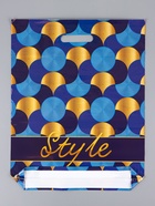 Пакет «Золотой стиль», полиэтиленовый с вырубной ручкой, 38×47 см, 60 мкм - Фото 2