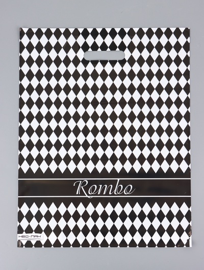 Пакет «Ромб», полиэтиленовый с вырубной ручкой 38×47 см, 60 мкм