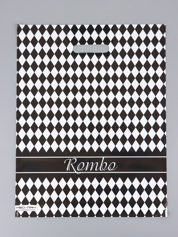 Пакет «Ромб», полиэтиленовый с вырубной ручкой 38×47 см, 60 мкм - Фото 1