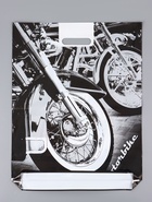 Пакет подарочный «Байк», полиэтиленовый с вырубной ручкой 41×51 см, 80 мкм - Фото 2