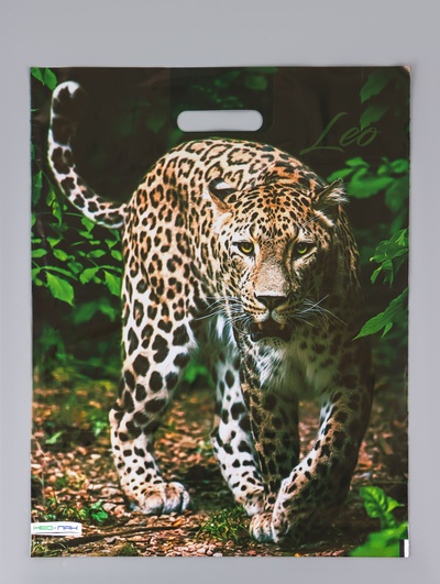 Пакет «Леопард», полиэтиленовый с вырубной ручкой 41×51 см, 80 мкм