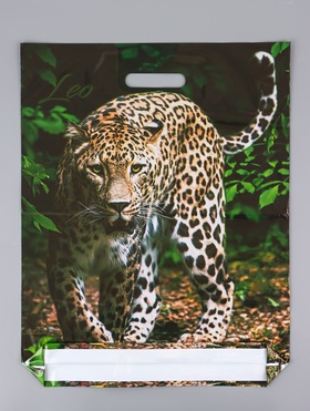 Пакет «Леопард», полиэтиленовый с вырубной ручкой 41?51 см, 80 мкм (комплект 25 шт)