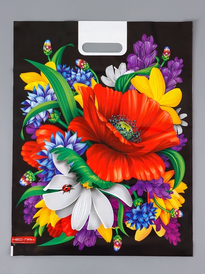 Пакет «Мак», полиэтиленовый с вырубной ручкой 41×51×4 80 мкм