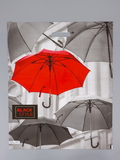 Пакет «Зонтики», полиэтиленовый с вырубной ручкой 50×60 см, 100 мкм