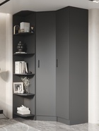 Шкаф – пенал торевой, 285×487×2200 мм, цвет графит 10954733