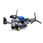 УЦЕНКА Самолет "Армия", работает от батареек, световые и звуковые эффекты цвета:МИКС - Фото 3