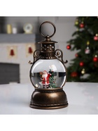 УЦЕНКА Фигура светодиодная «Дед Мороз» 11×11×19 см, от батареек 3хАА, USB, музыка, свечение тёплое белое 10974572