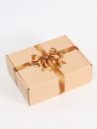 Коробка складная «Золотой бант», 27×21×9 см - фото 68017408