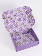Коробка складная «Сиреневые цветы», 27×21×9 см - фото 67928210