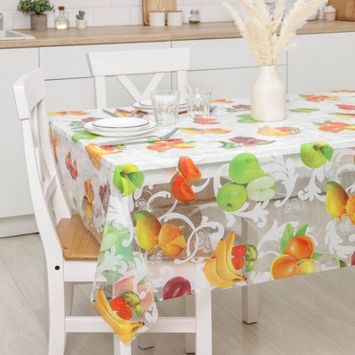 УЦЕНКА Клеёнка ПВХ Доляна «Сочность», ширина 137 см, рулон 28 метров, толщина 0.07 мм