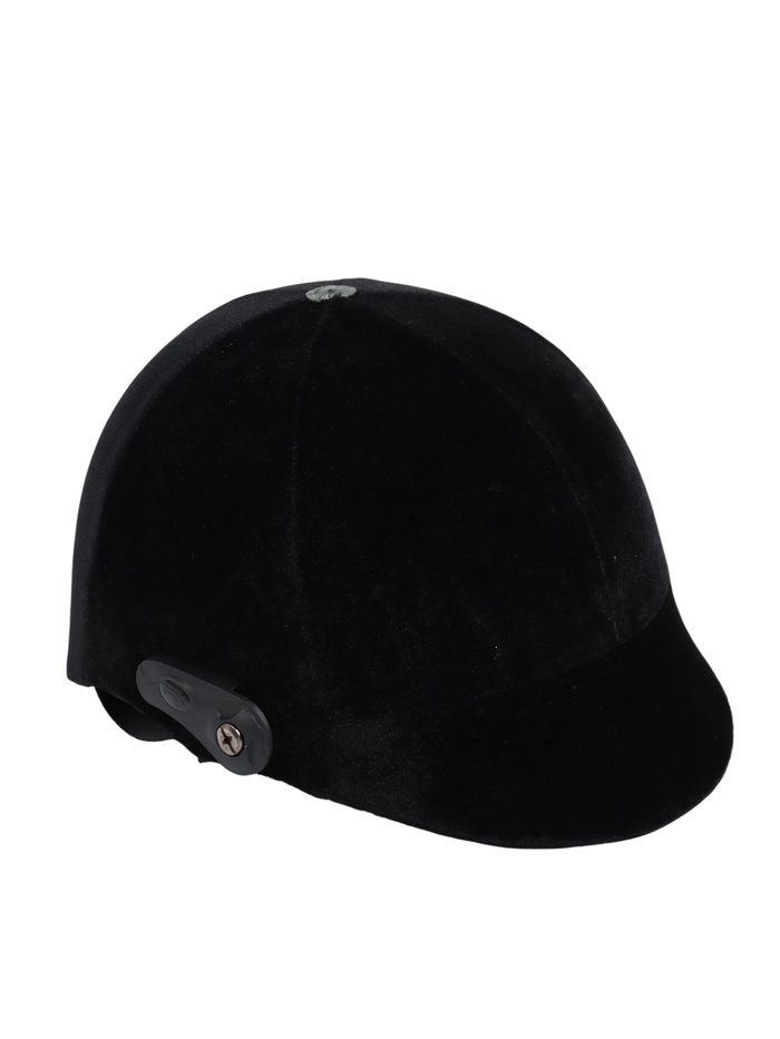 УЦЕНКА Шлем для верховой езды, бархат, одноразмерный, бархатный, черный - Фото 1