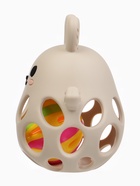 Прорезыватель погремушка «Зайка», силиконовый, 12.5 см, бежевый - фото 65461414