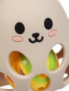 Прорезыватель погремушка «Зайка», силиконовый, 12.5 см, бежевый - фото 65461415