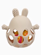 Прорезыватель погремушка «Зайка», силиконовый, 12.5 см, бежевый - Фото 8