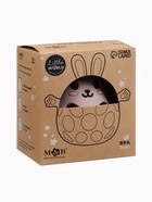 Прорезыватель погремушка «Зайка», силиконовый,12,5 см, розовый - фото 65461427