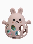 Прорезыватель погремушка «Зайка», силиконовый,12,5 см, розовый - фото 65461428