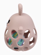 Прорезыватель погремушка «Зайка», силиконовый,12,5 см, розовый - фото 65461431