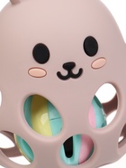 Прорезыватель погремушка «Зайка», силиконовый,12,5 см, розовый - фото 65461432