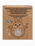 Прорезыватель погремушка «Зайка», силиконовый, 12.5 см, серо-голубой - фото 65461457