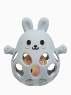 Прорезыватель погремушка «Зайка», силиконовый, 12.5 см, серо-голубой - Фото 6