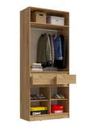 УЦЕНКА Шкаф двухстворчатый Роджина, 1000х520х2400, Дуб крафт/Графит - Фото 2